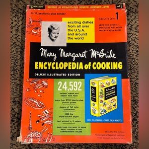 Vintage 1958 Mary Margaret McBride Encyclopedia of Cooking, Section 1 w/box.